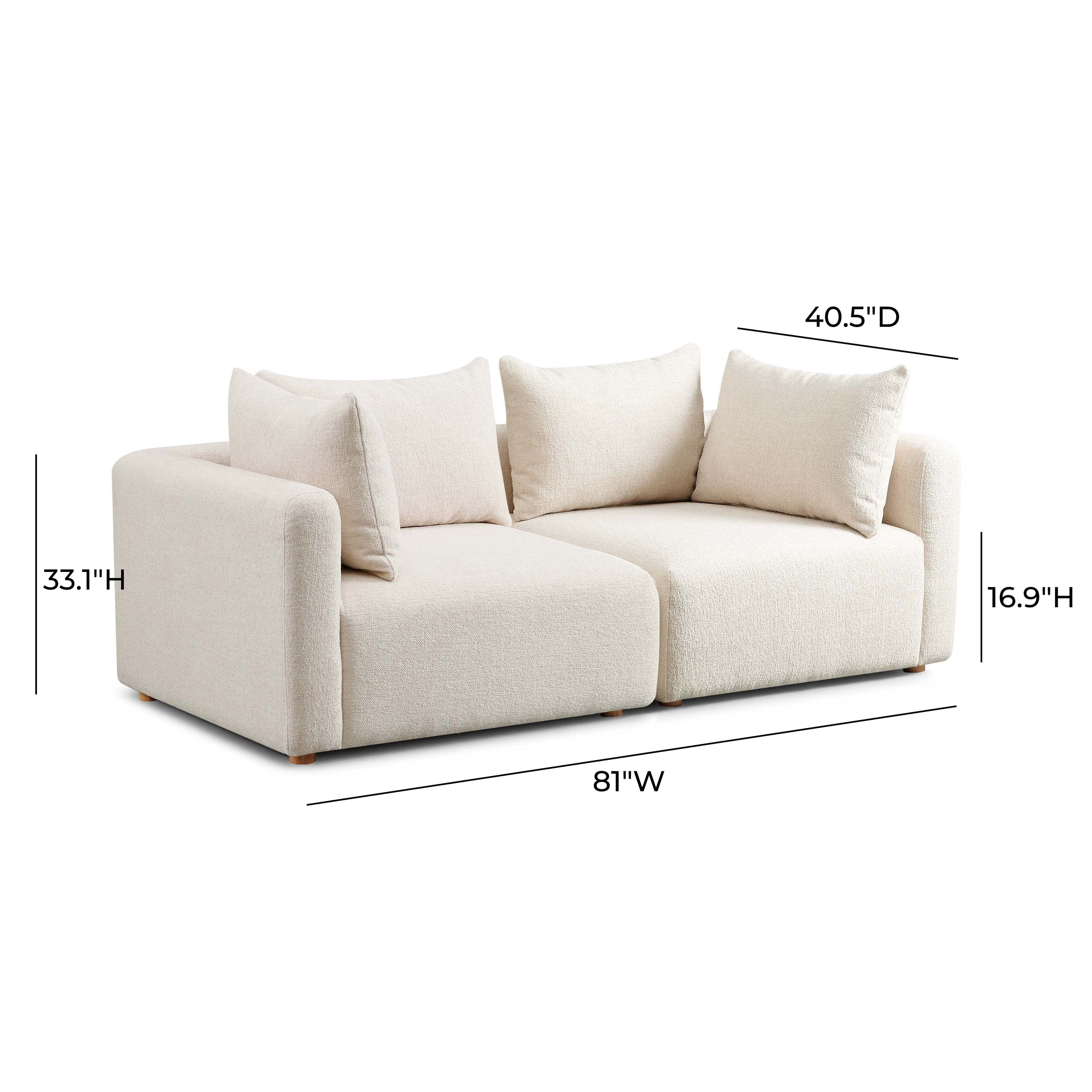 Hangover 81" Modular Loveseat