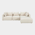 Hangover 4-Piece Contract-Grade Textured Fabric Modular Sectional