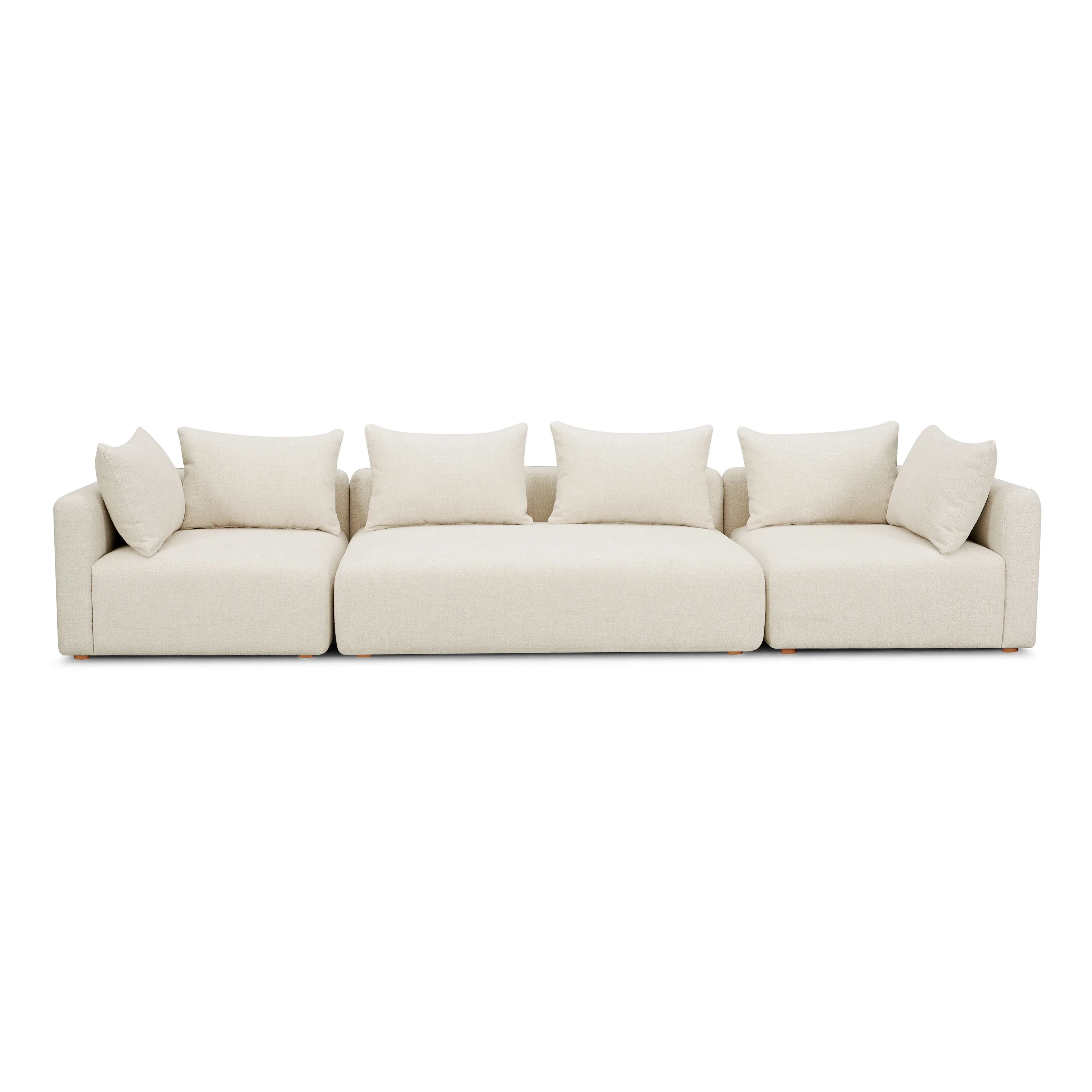 Hangover 145" Contract-Grade Textured Fabric Long Sofa
