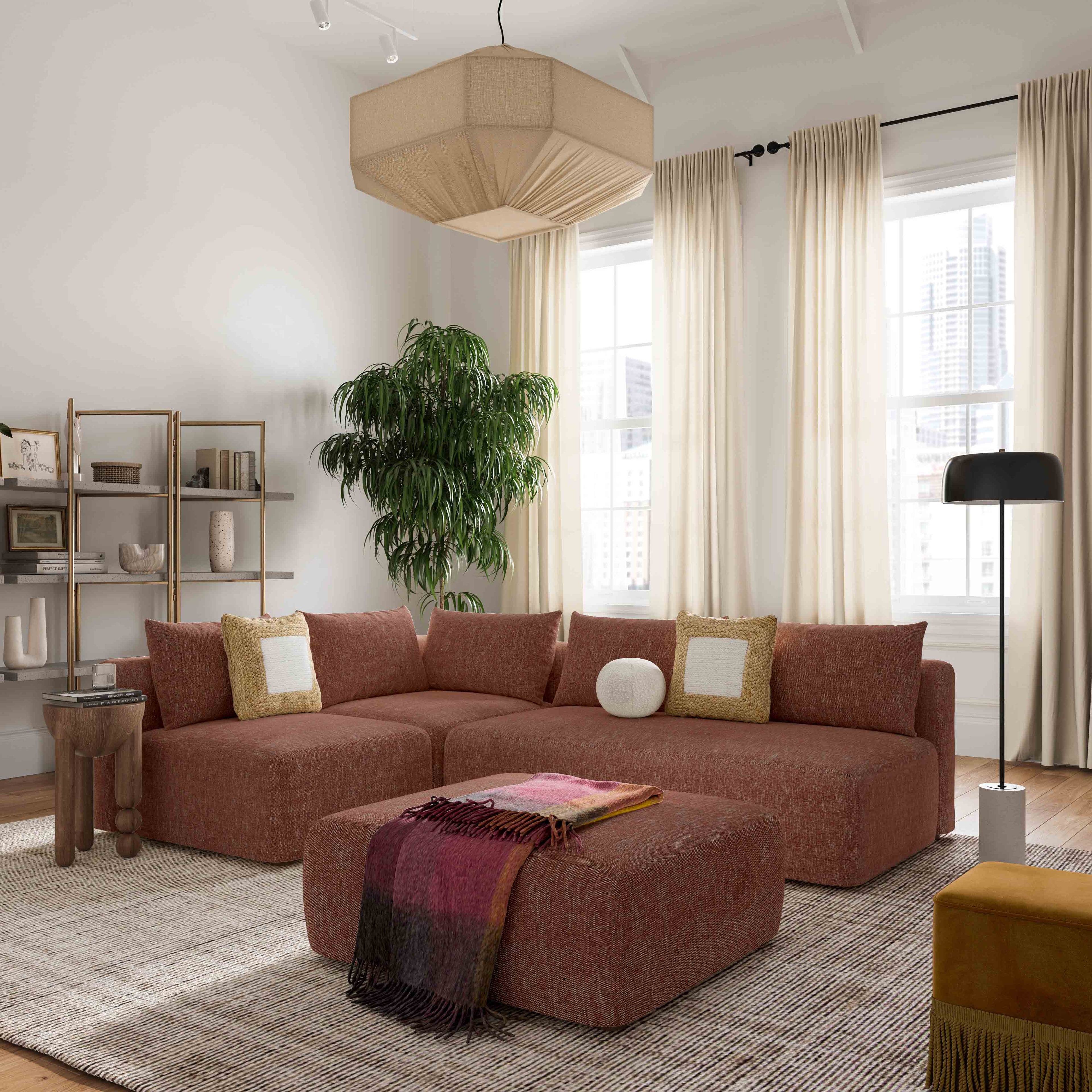 Hangover 64" Armless Loveseat