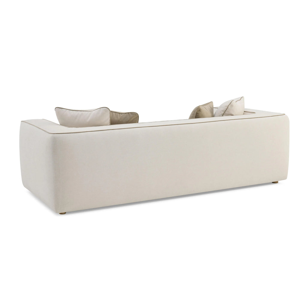 Tristine 96" Cream Contract-Grade Linen Sofa