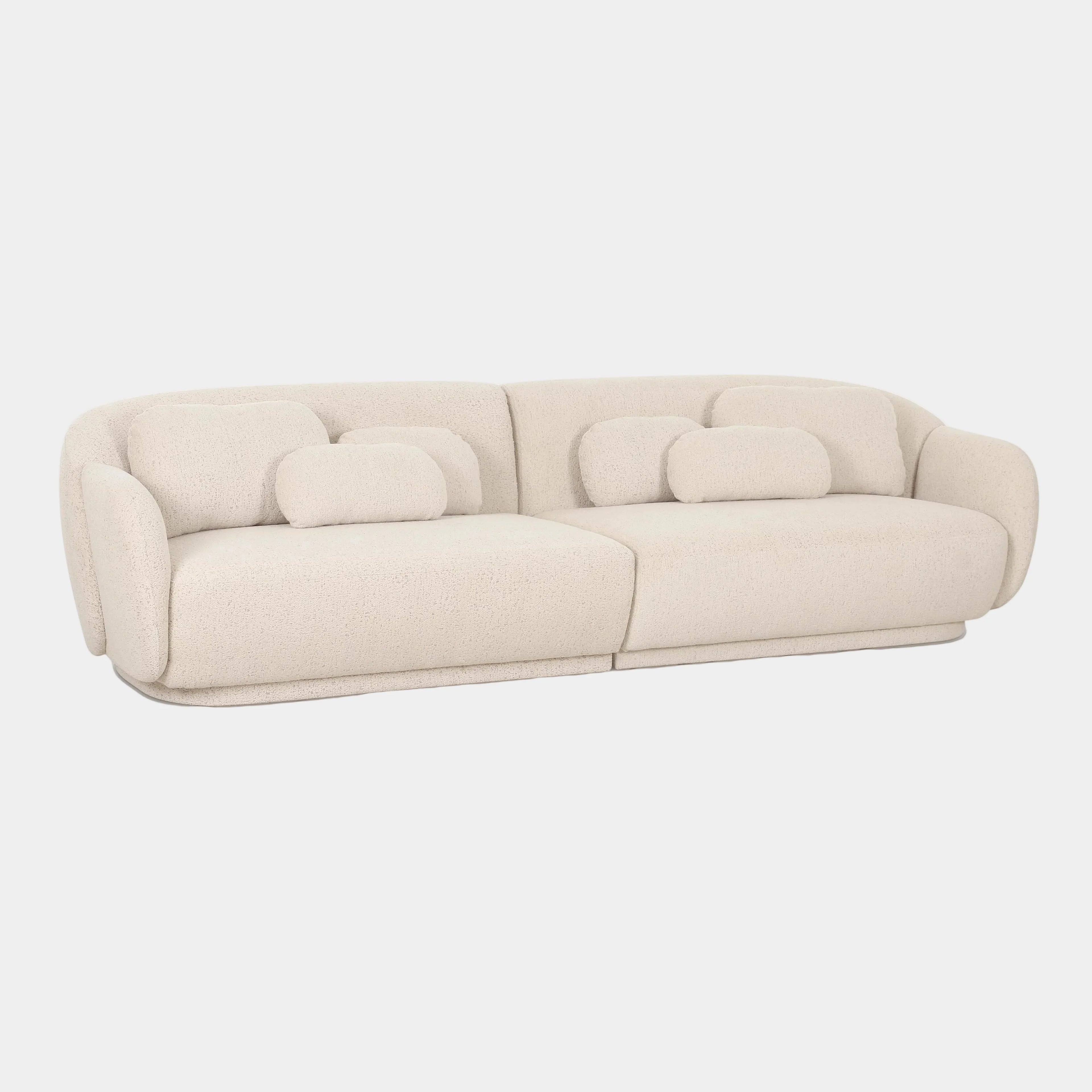 Misty 115" Cream Performance Boucle Modular Sofa