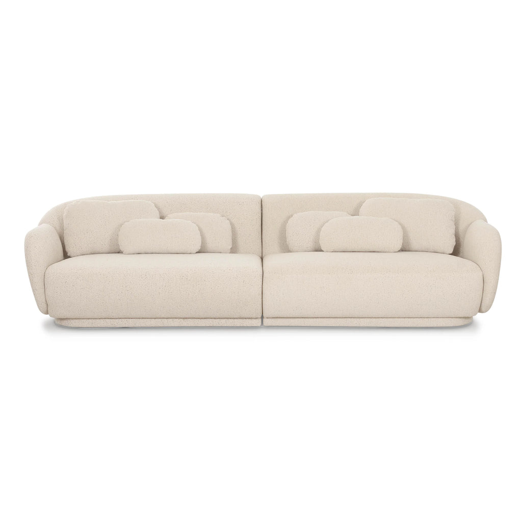 Misty 115" Cream Performance Boucle Modular Sofa