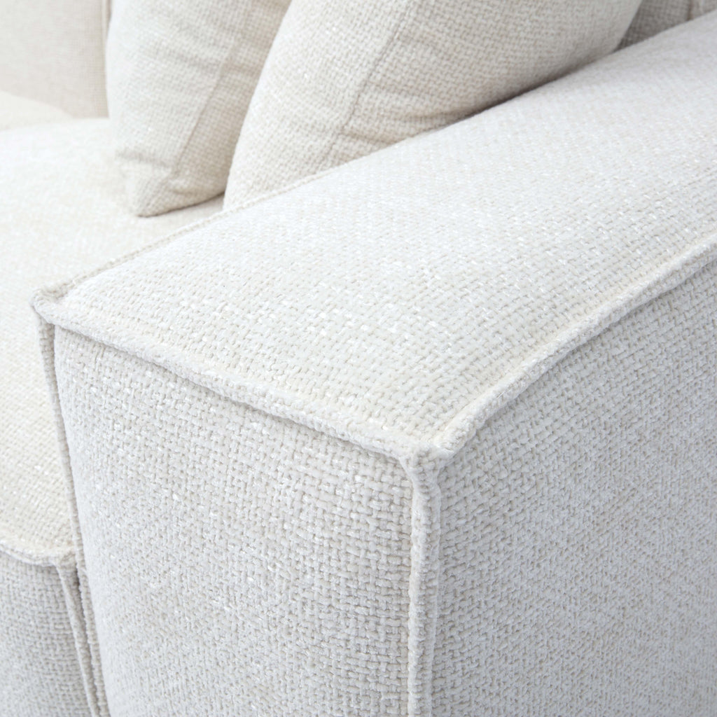 Mindy 4-Piece Performance Chenille Basketweave Modular Sectional