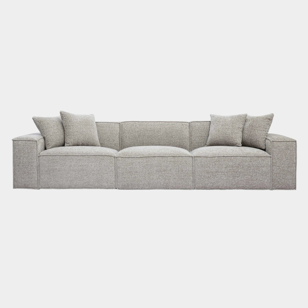 Mindy 115" Performance Chenille Basketweave Modular Sofa