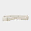 Travie 5-Piece Sand Upcycled Performance Linen Modular Large L-Sectional