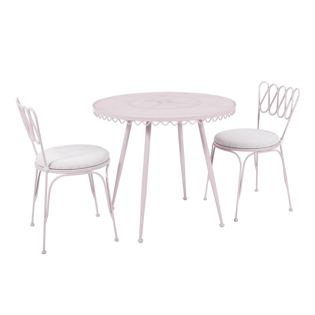 Erica 34" Wrought Iron Outdoor Round Cafe Table