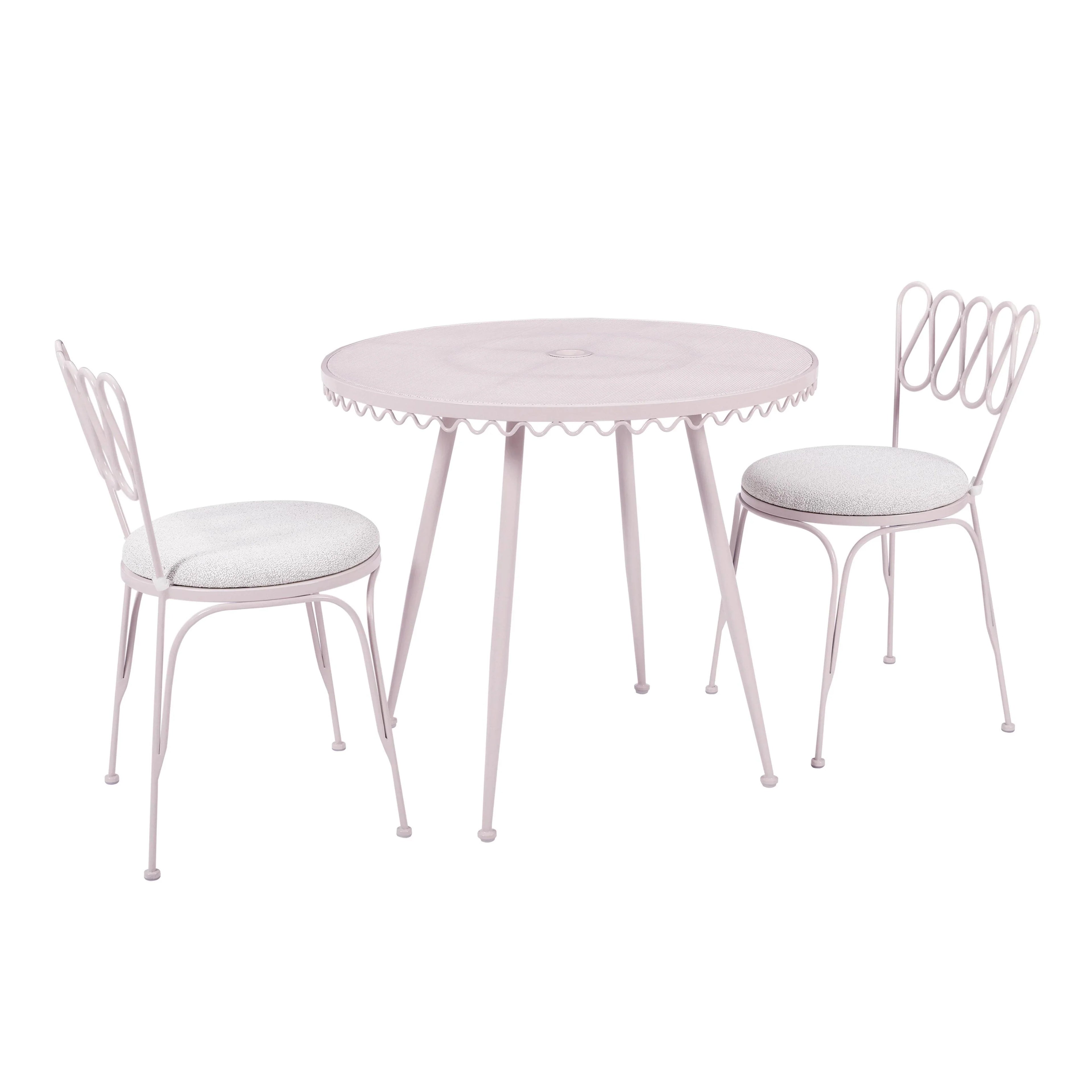 Erica 34" Wrought Iron Outdoor Round Cafe Table