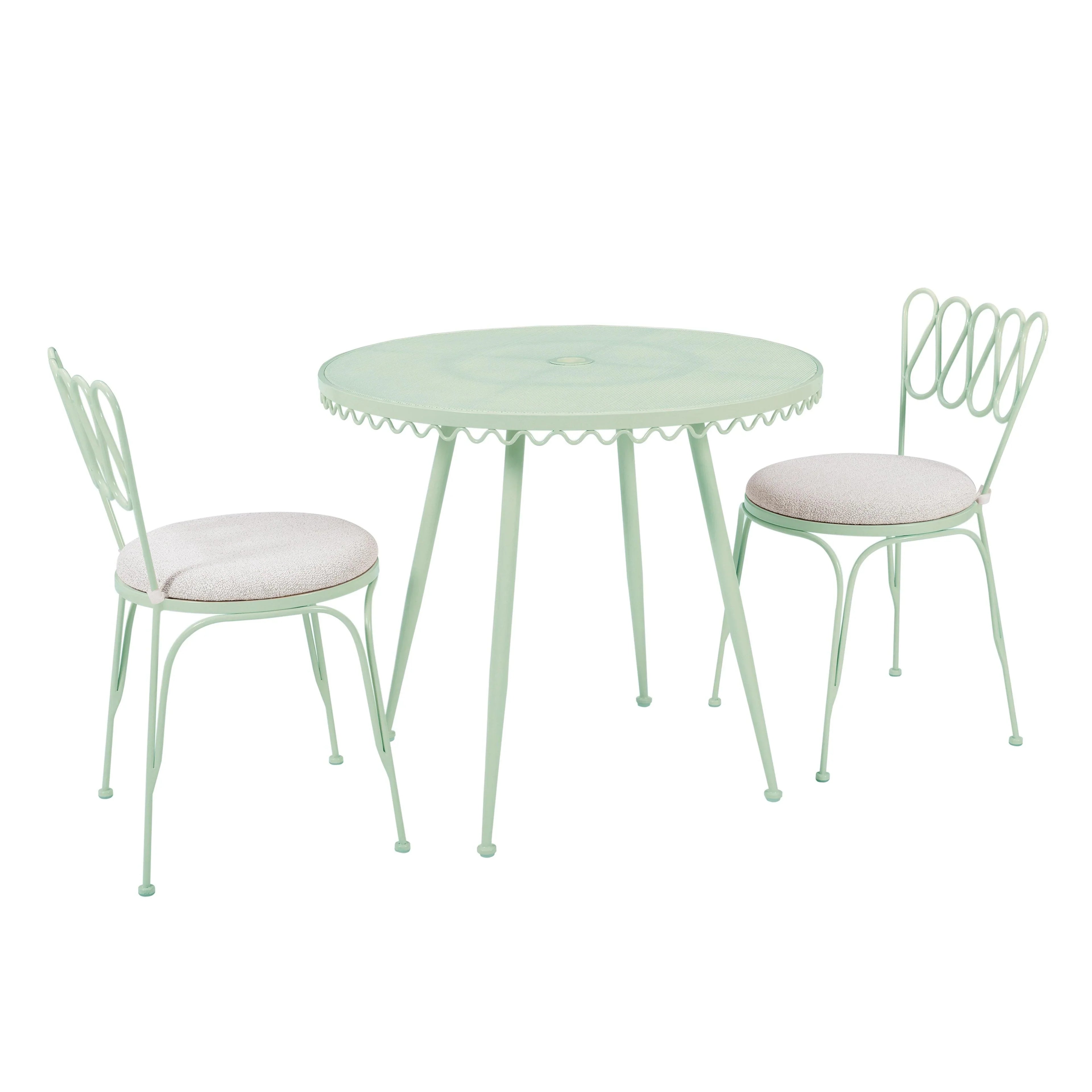 Erica 34" Wrought Iron Outdoor Round Cafe Table