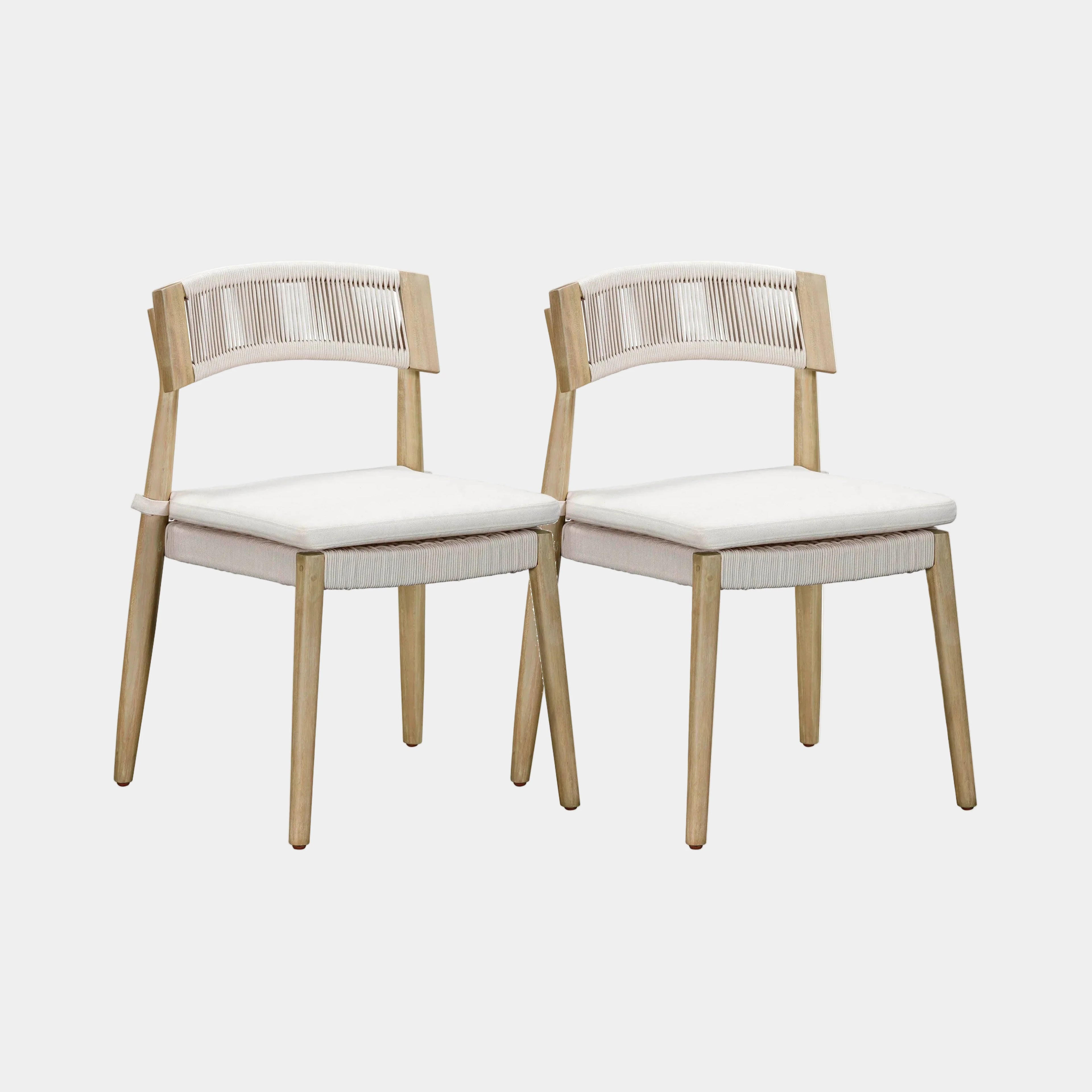 Gata Cream Outdoor Dining Chair - Set of 2