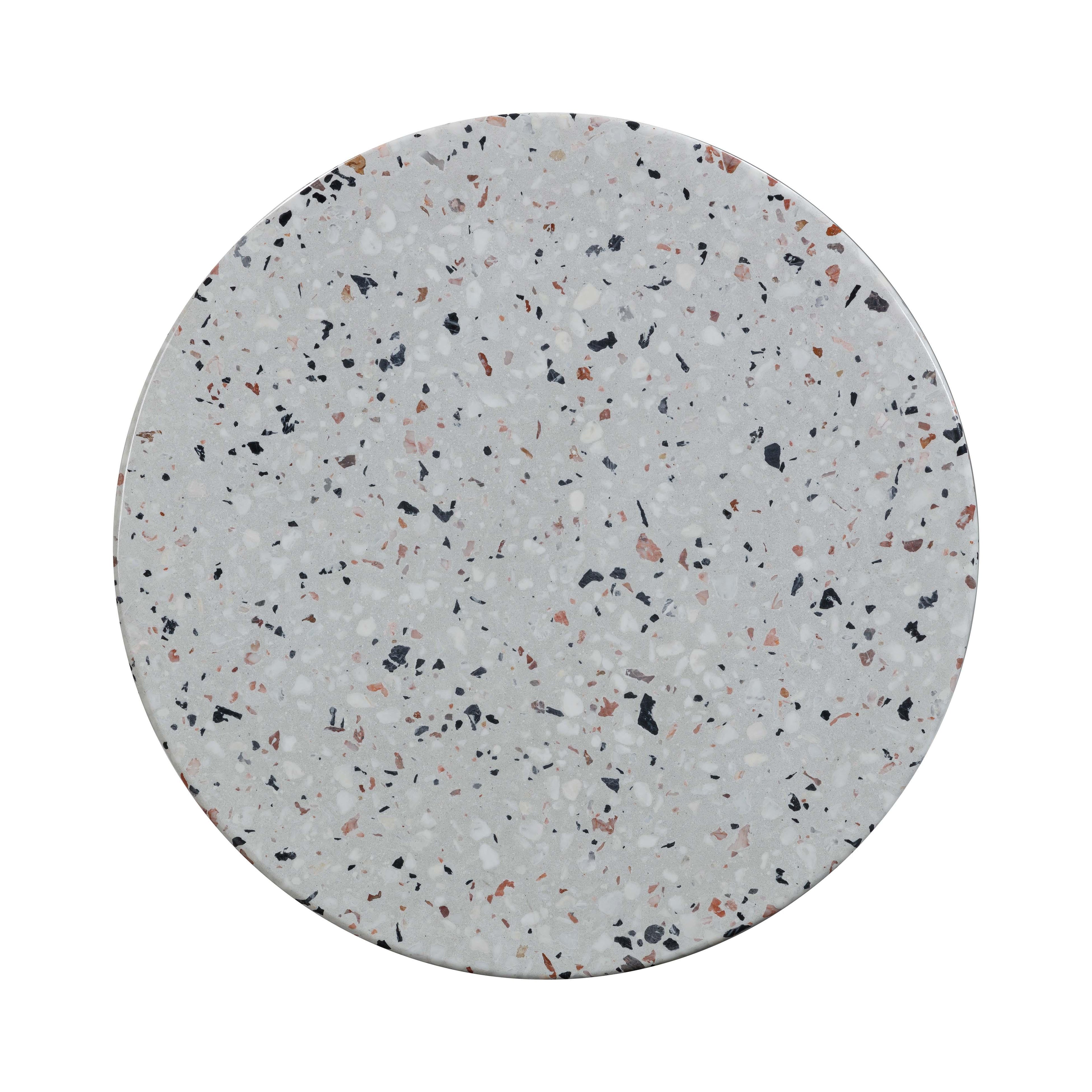 Clover Faux Terrazzo Indoor/Outdoor Round Side Table