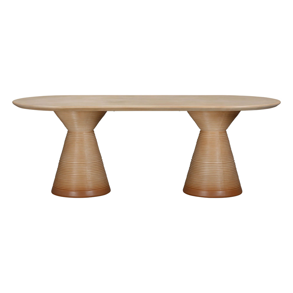 Fassa 87" Faux Terracotta Indoor / Outdoor Oval Dining Table
