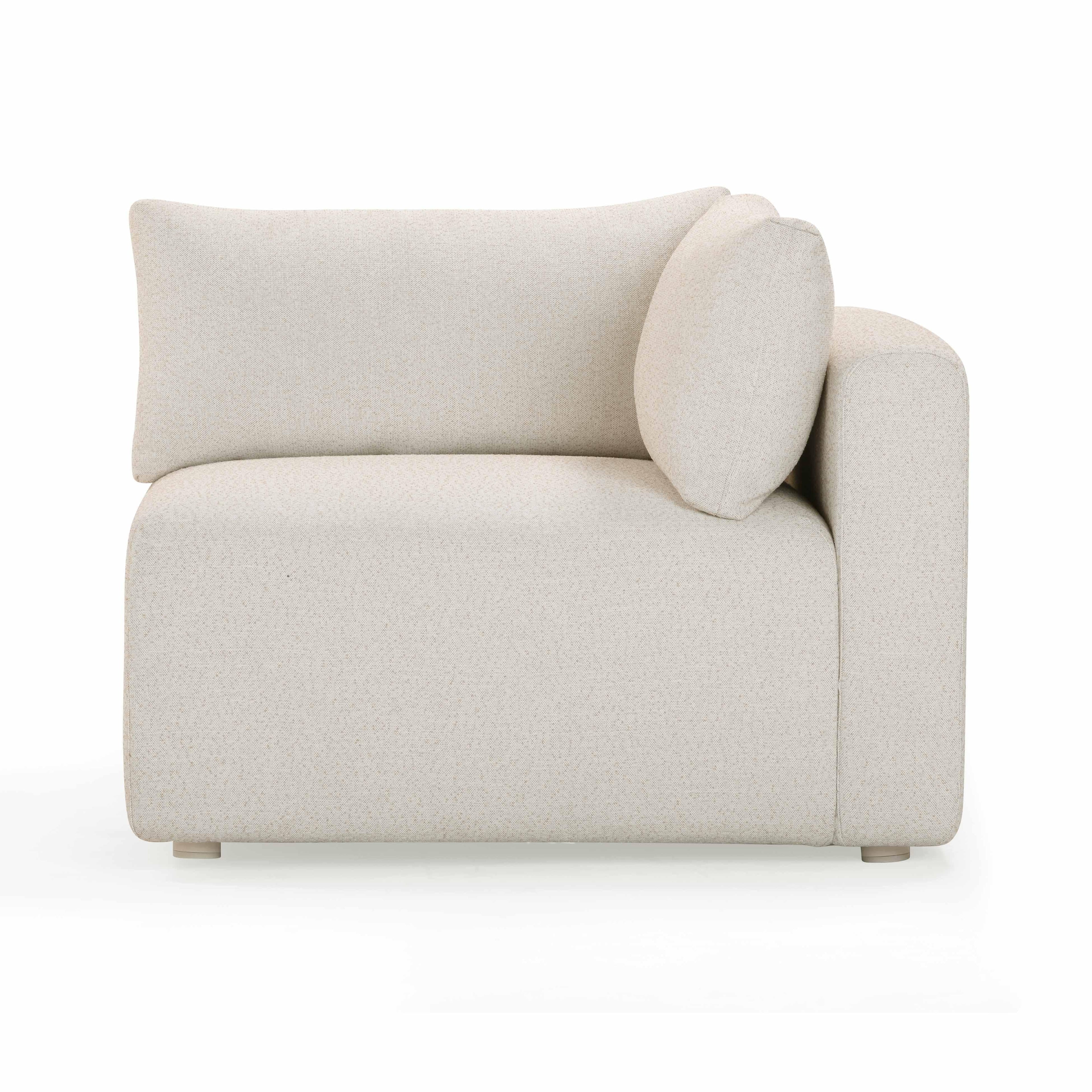 Hangover Cream Performance Fabric Outdoor Modular Corner Chair