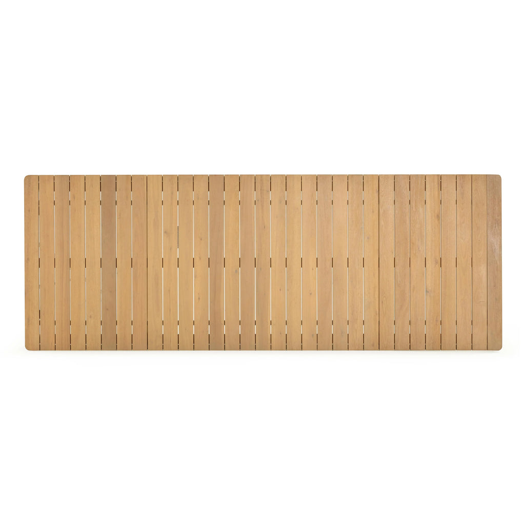 Sardinia 95" Light Teak Outdoor Rectangular Dining Table