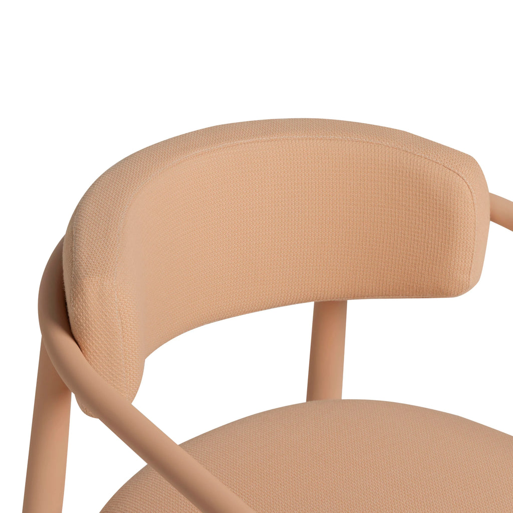 Annika Textured Contract-Grade Fabric Outdoor Dining Arm Chair
