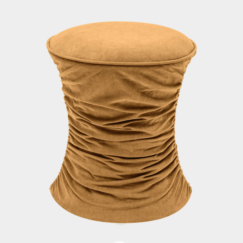 Bounce Ruched Performance Velvet Adjustable Ottoman