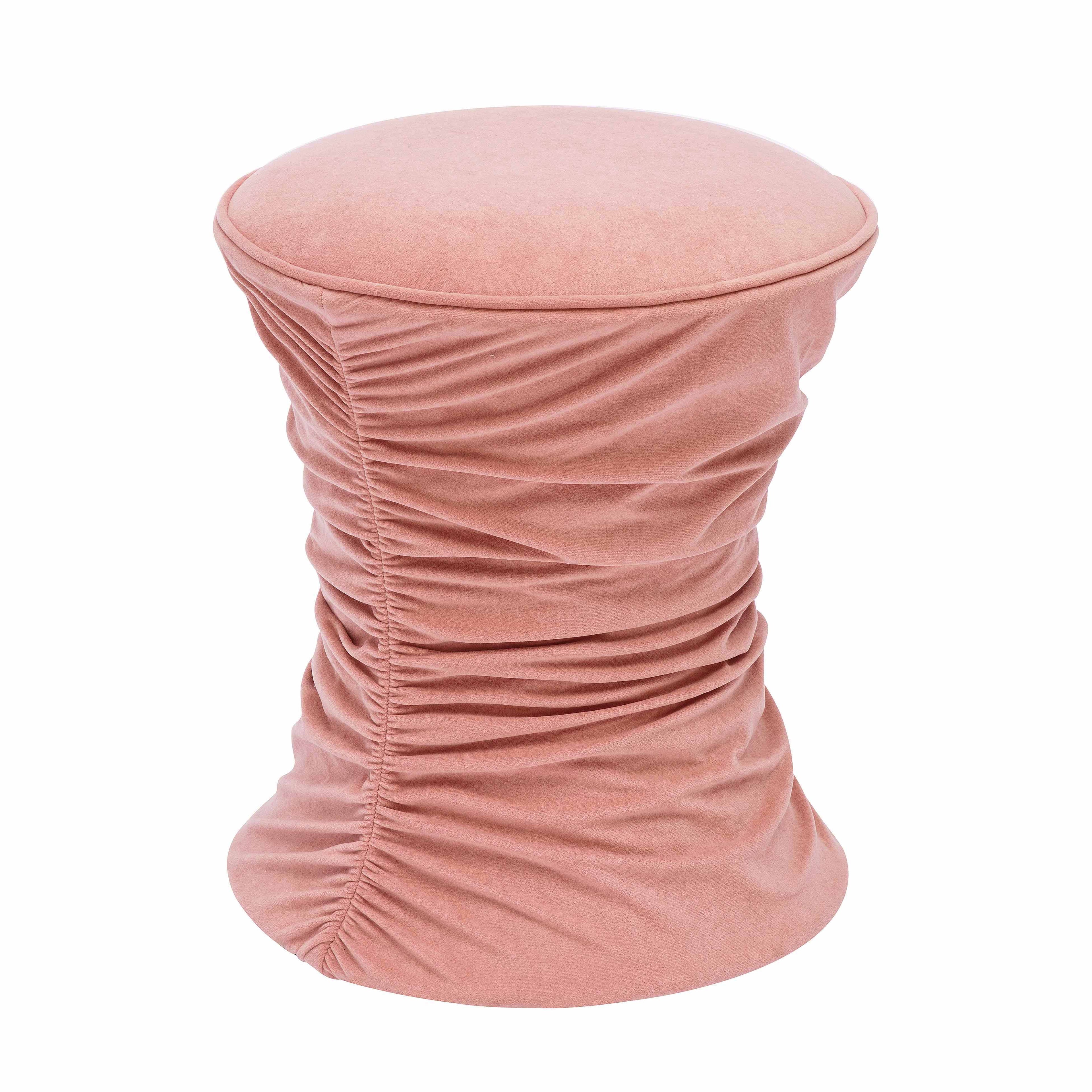 Bounce Ruched Performance Velvet Adjustable Ottoman