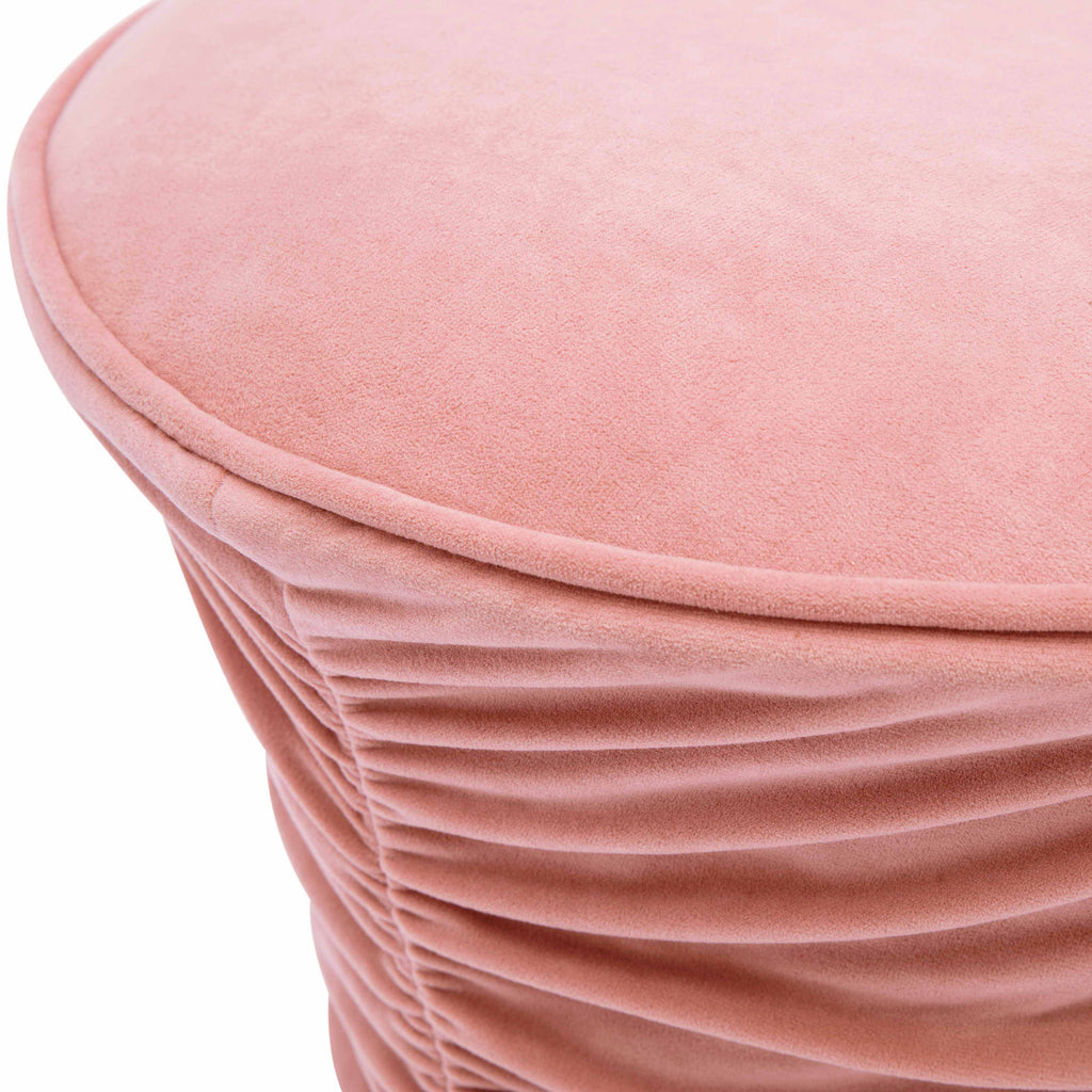 Bounce Ruched Performance Velvet Adjustable Ottoman