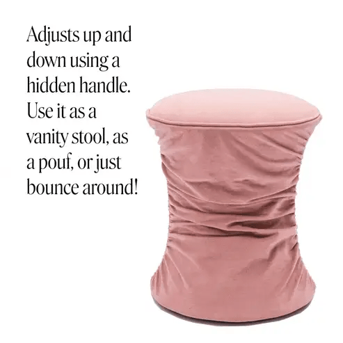 Bounce Ruched Performance Velvet Adjustable Ottoman