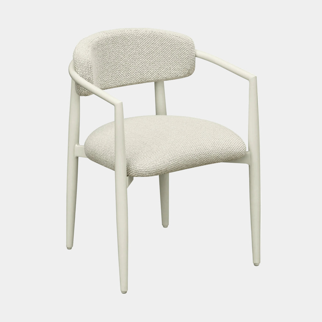 Annika Textured Contract-Grade Fabric Outdoor Dining Arm Chair