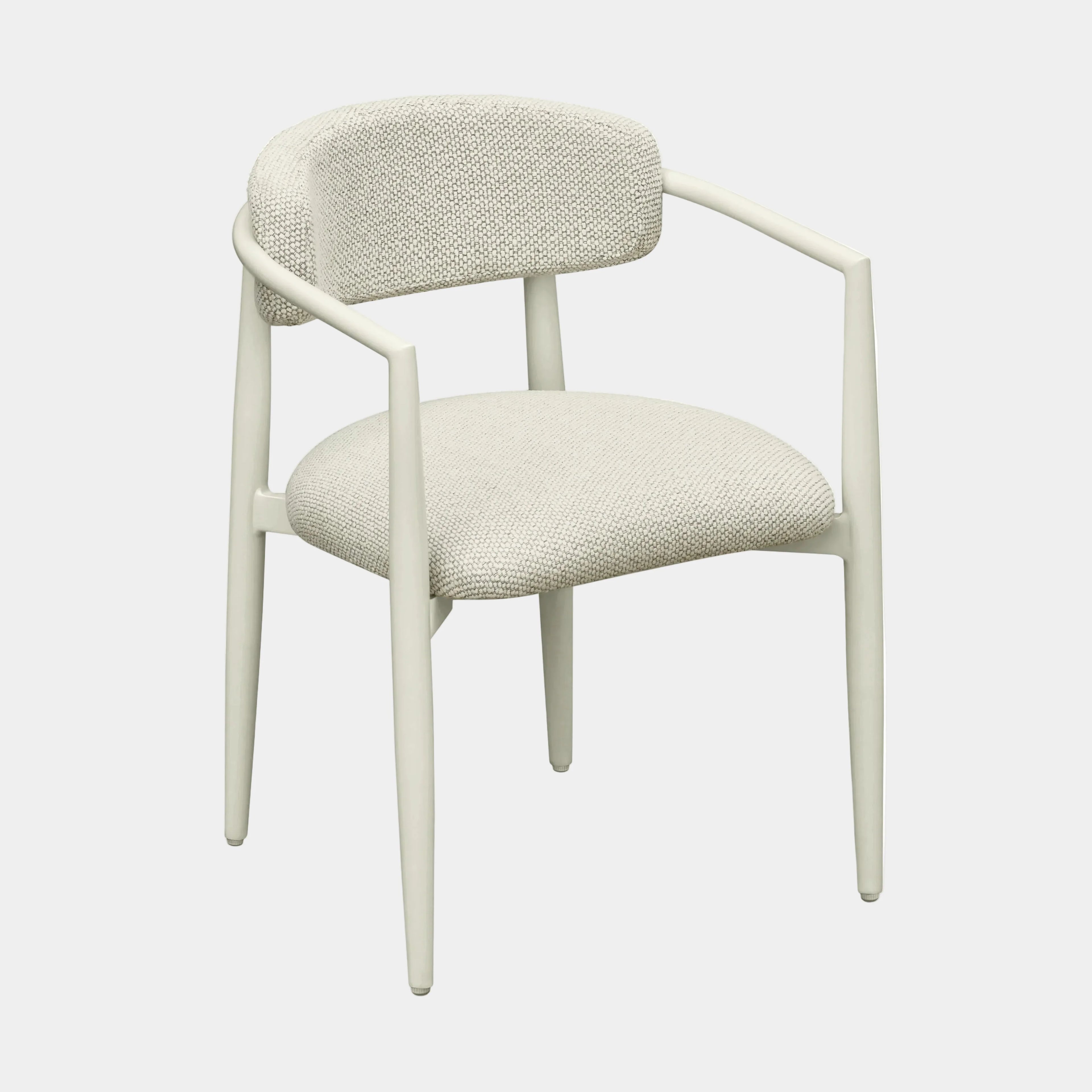 Annika Textured Contract-Grade Fabric Outdoor Dining Arm Chair