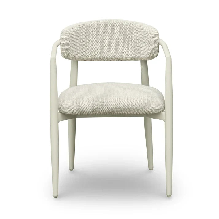Annika Textured Contract-Grade Fabric Outdoor Dining Arm Chair