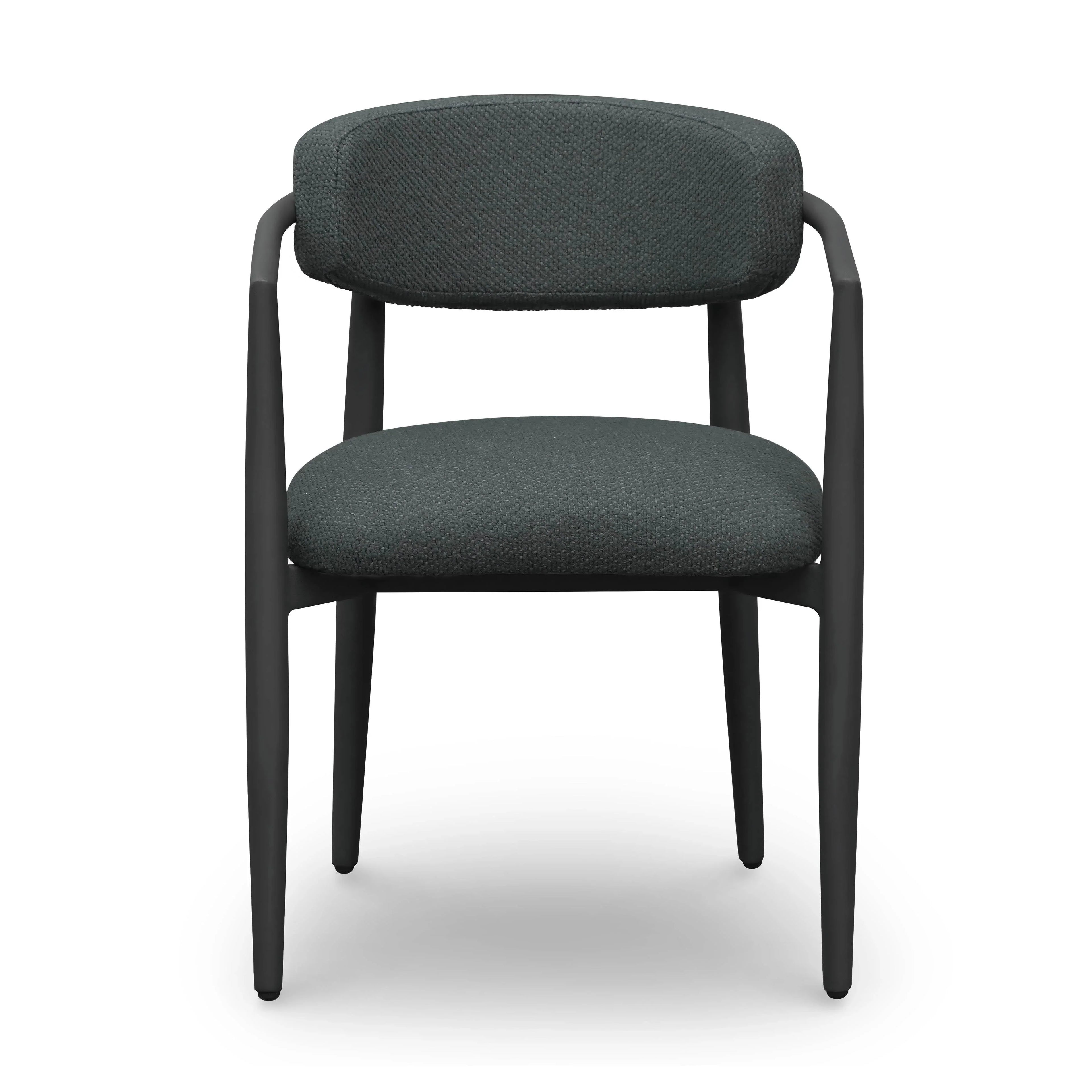 Annika Textured Contract-Grade Fabric Outdoor Dining Arm Chair
