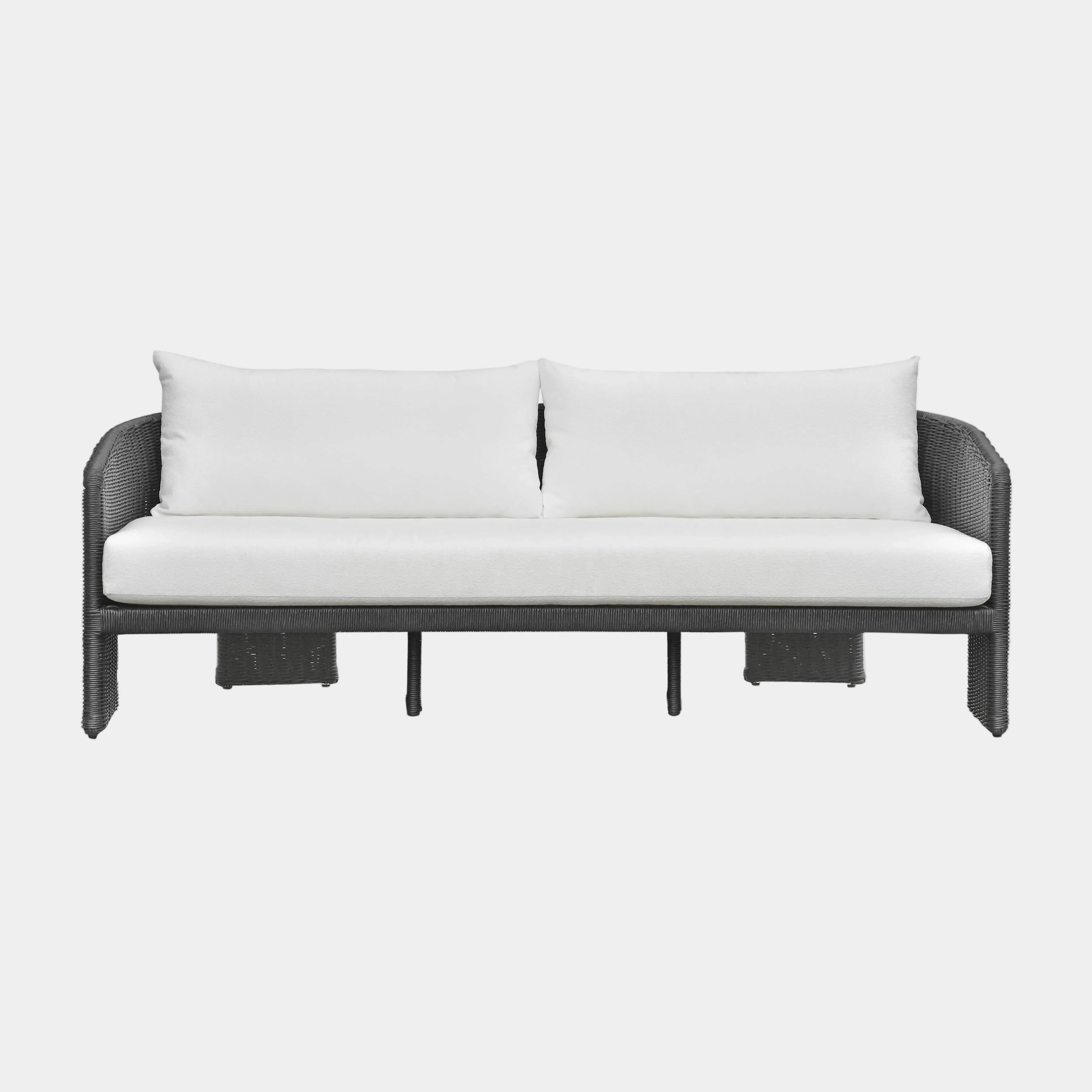 Alexa 80" Rattan Performance Fabric Outdoor Sofa