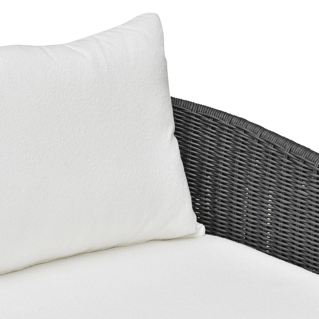 Alexa 80" Rattan Performance Fabric Outdoor Sofa