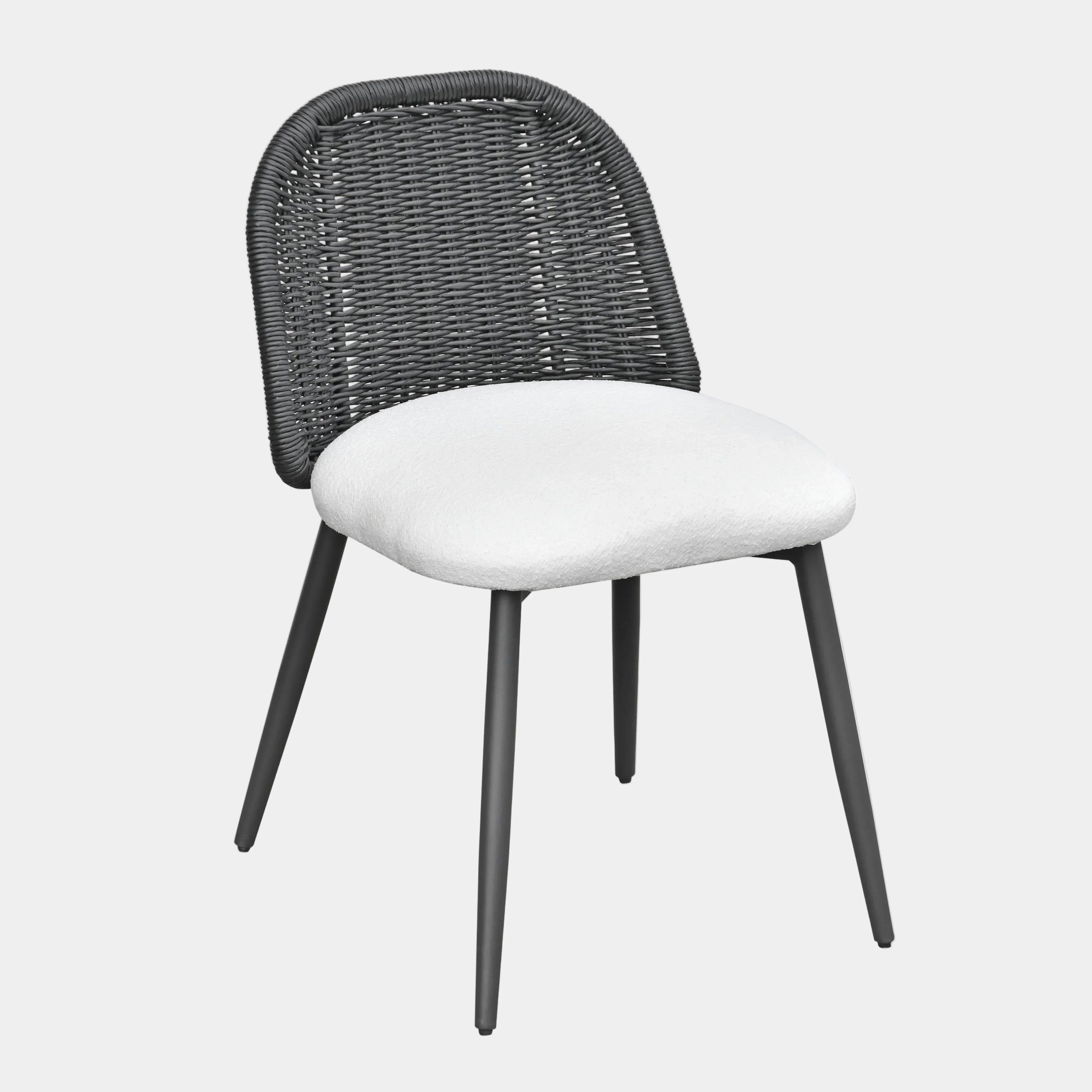 Alexa Rattan Performance Fabric Dining Chair