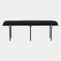 Bryn 59" Black Linen Bench