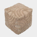 Miranda Beige Knitted Pouf