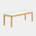 Amara 50" Woven Rattan Performance Fabric Bench