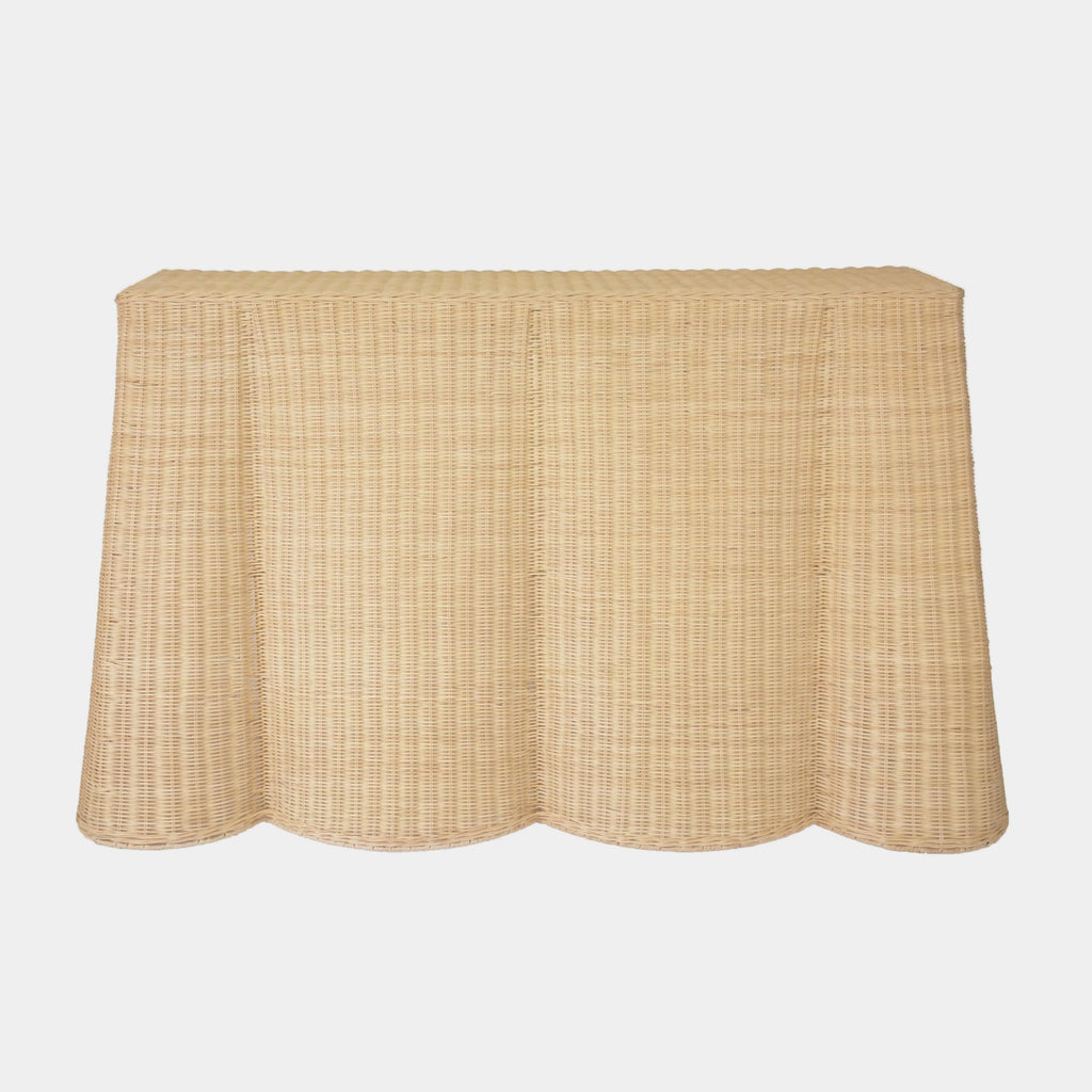 Egan 55" Natural Rattan Console Table
