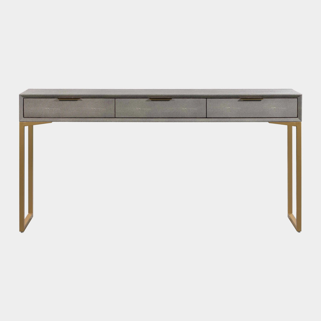 Pesce 59" Faux Shagreen 3-Drawer Console Table