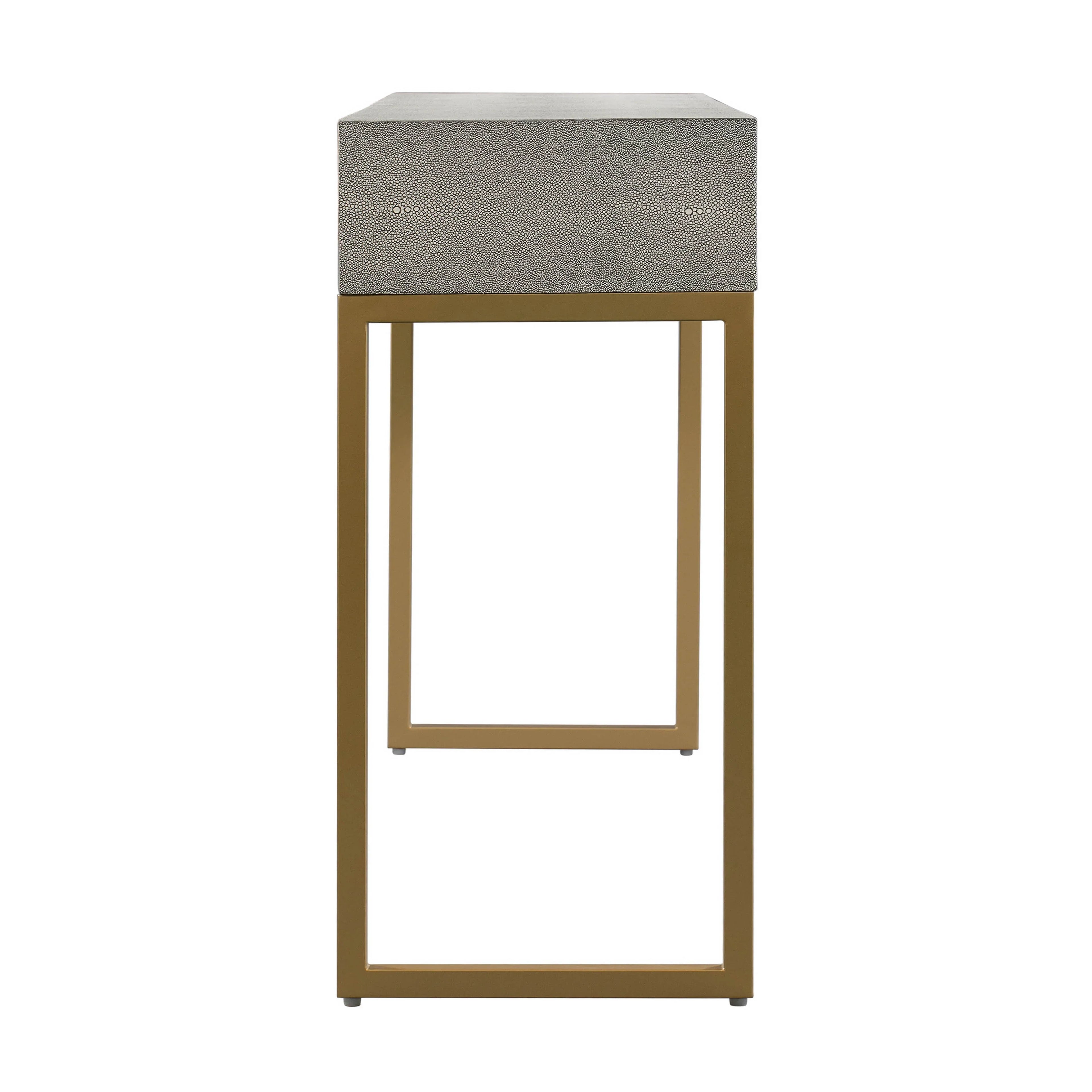 Pesce 59" Faux Shagreen 3-Drawer Console Table