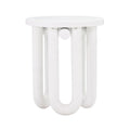 Tildy White Concrete Indoor / Outdoor Round Side Table