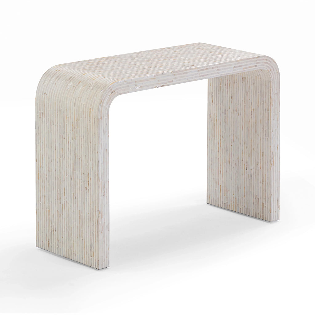 Opus 43" Cream Capiz Shell Console Table
