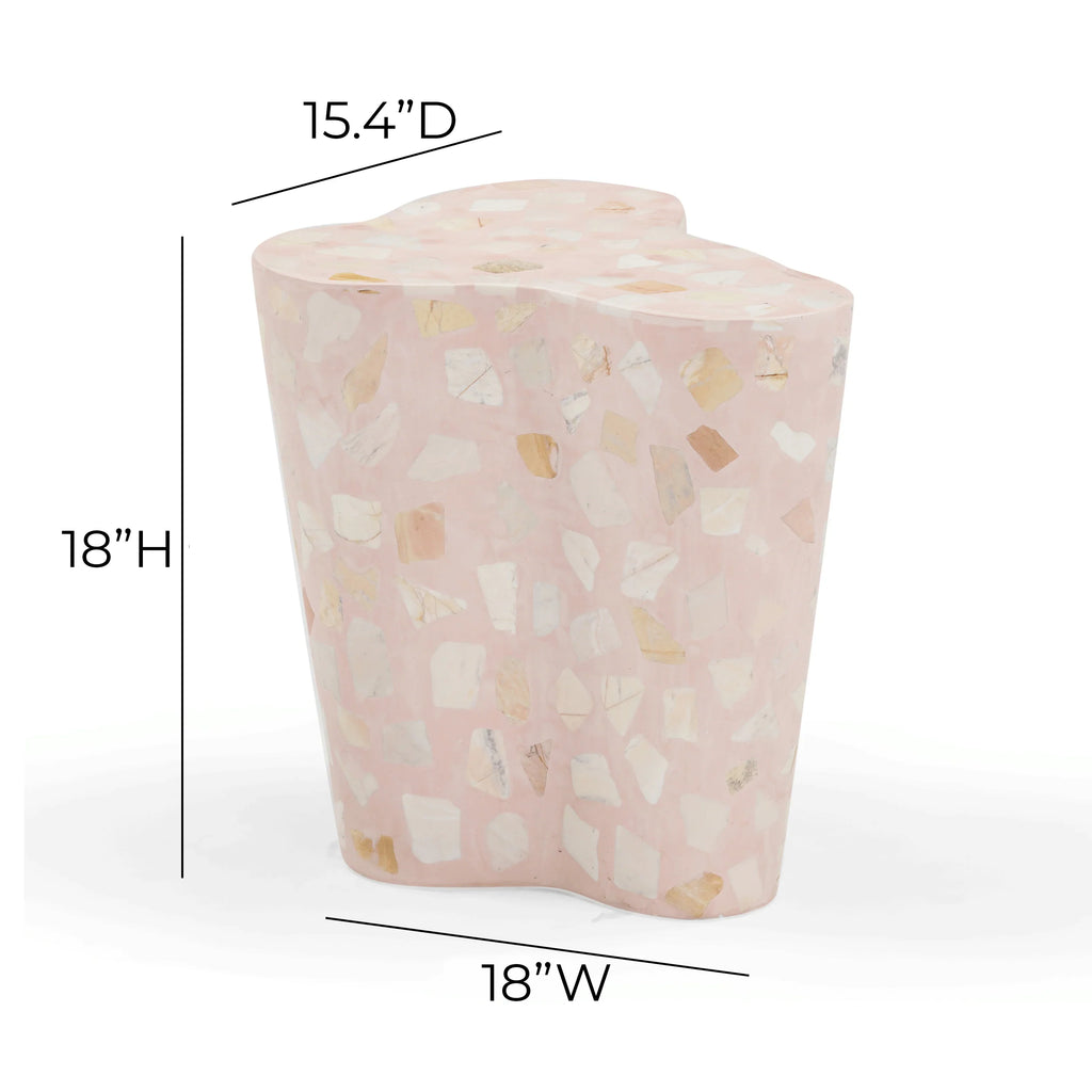 Slab Faux Terrazzo Indoor/Outdoor Side Table