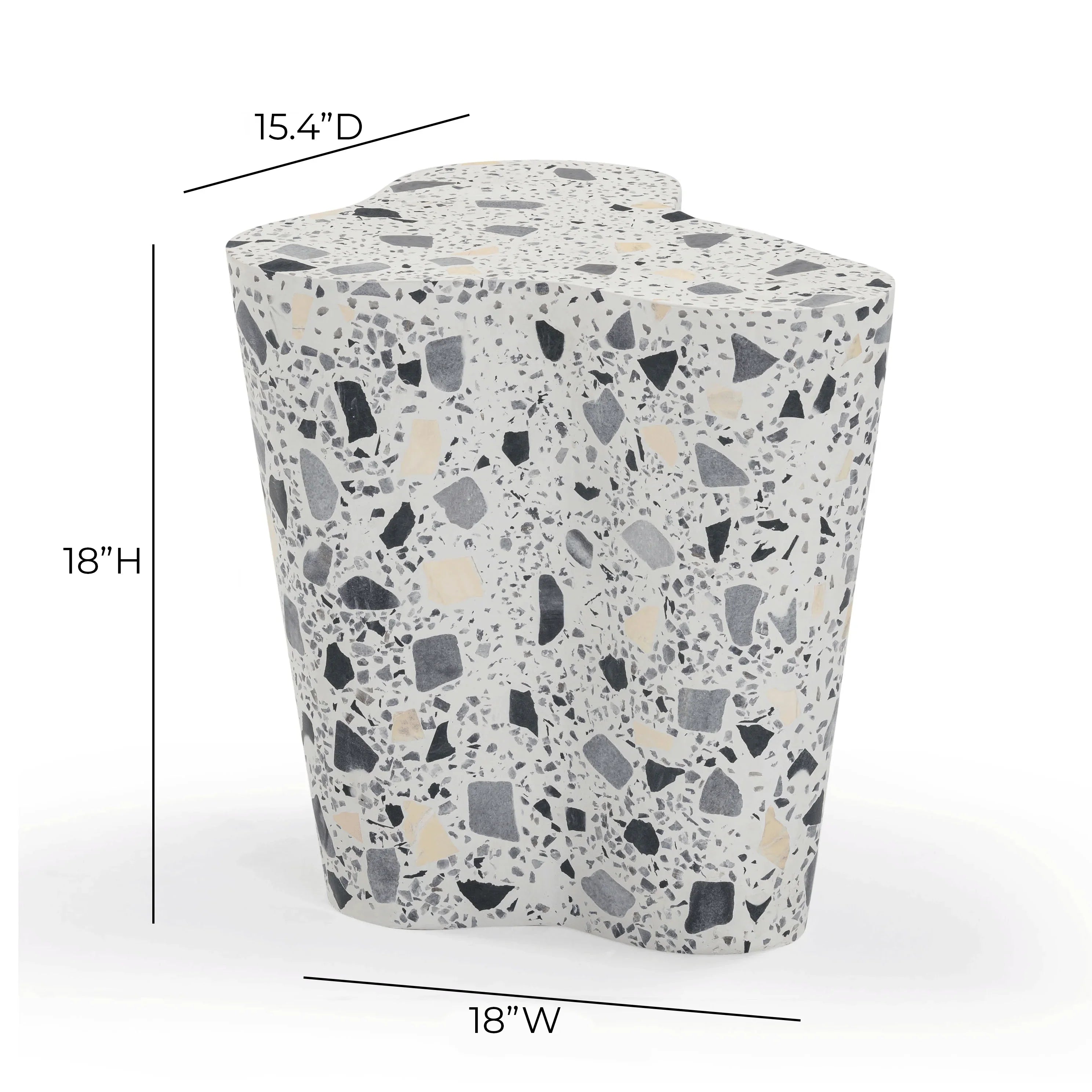Slab Faux Terrazzo Indoor/Outdoor Side Table