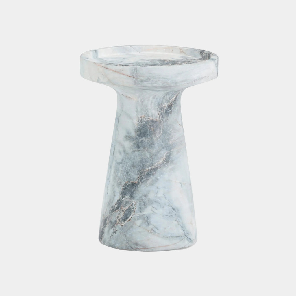 Zara Faux Aegean Marble Indoor/Outdoor Side Table