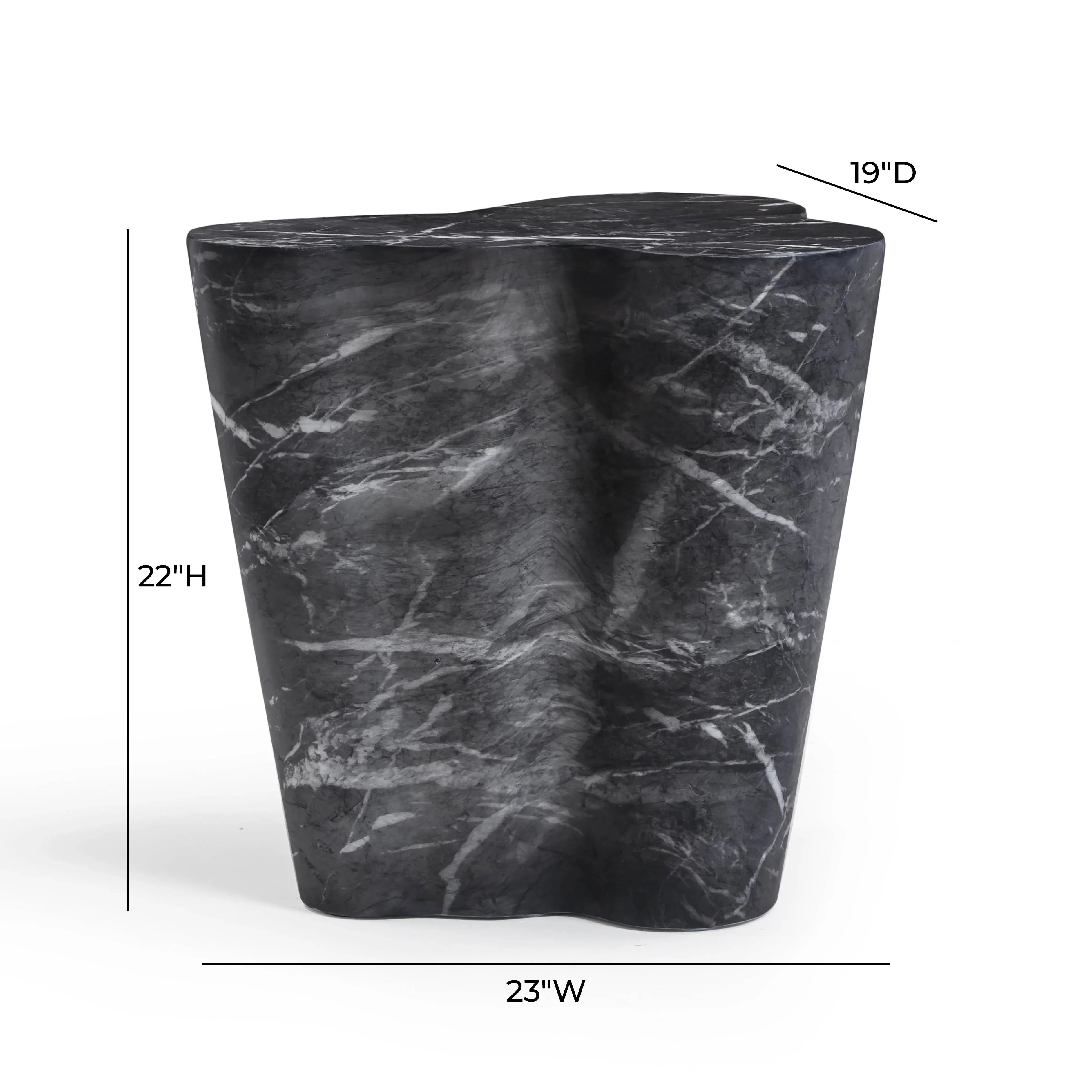 Slab Concrete Indoor/Outdoor Side Table (18"-22")