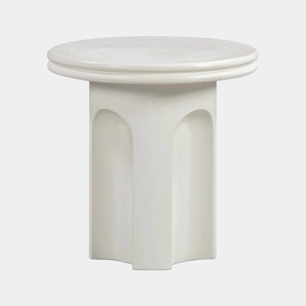 Cassandra Ivory Indoor/Outdoor Concrete Side Table