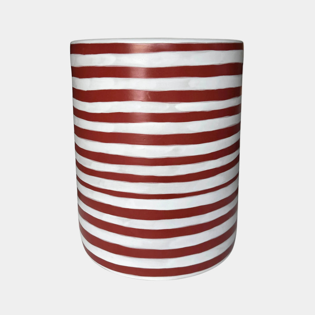 Tempest Indoor/Outdoor Ceramic Table in Stripes