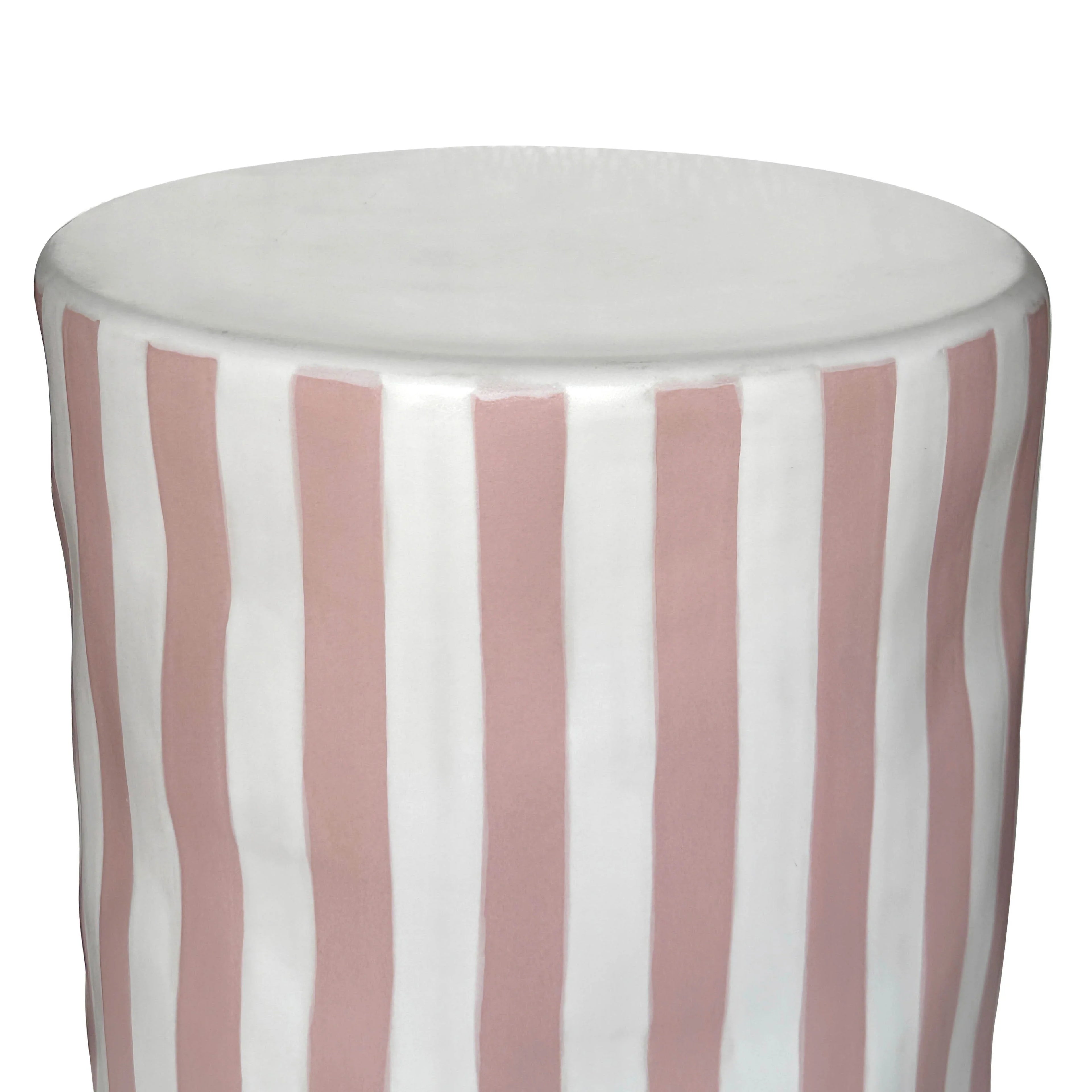Tempest Indoor/Outdoor Ceramic Table in Stripes