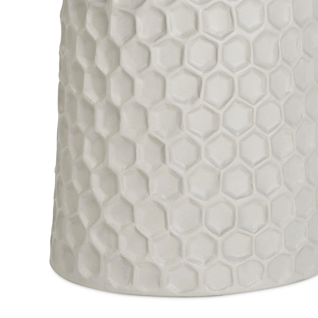 Hessa Indoor/Outdoor Concrete Chiseled Side Table