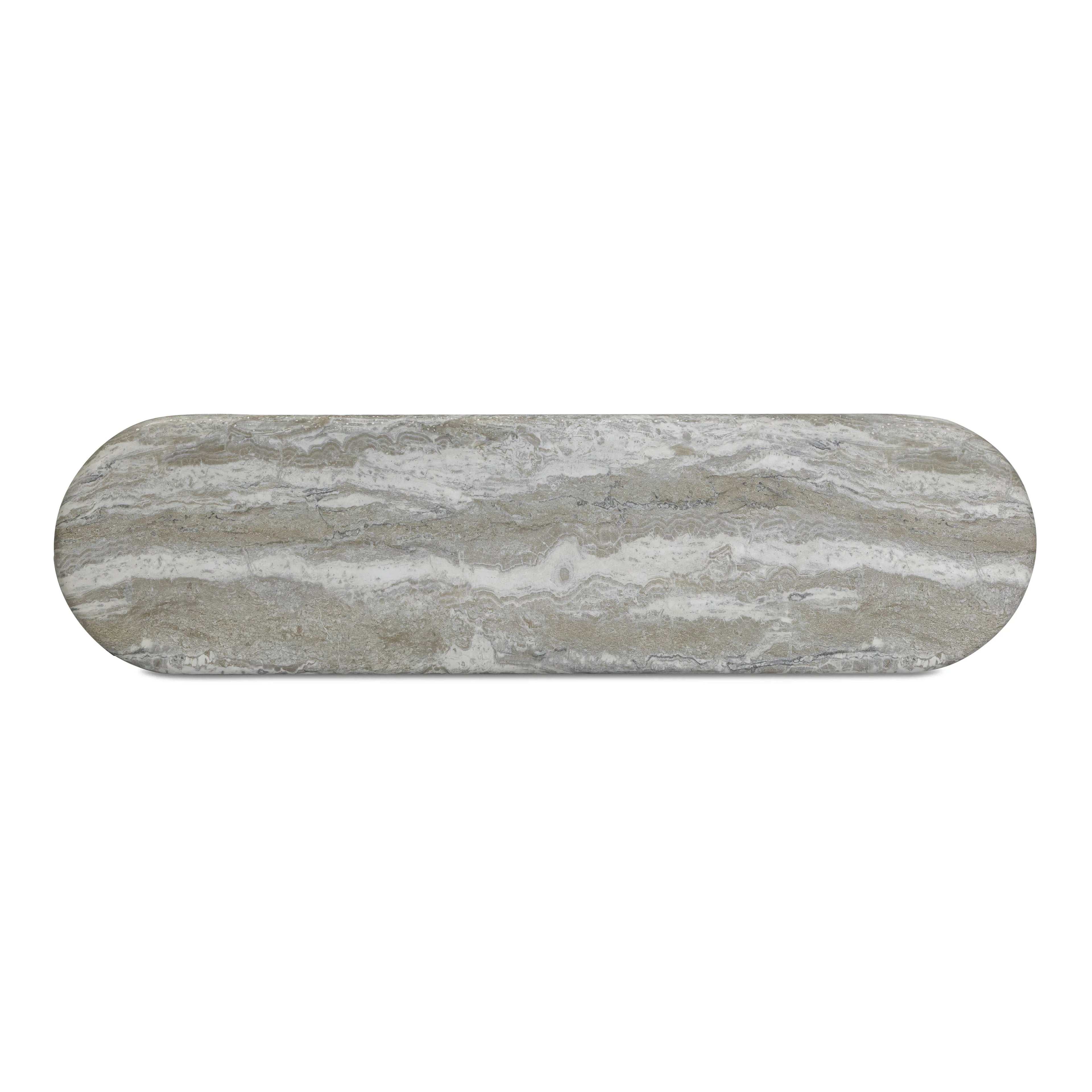 Hyre 59" Faux Stone Indoor/Outdoor Concrete Console Table