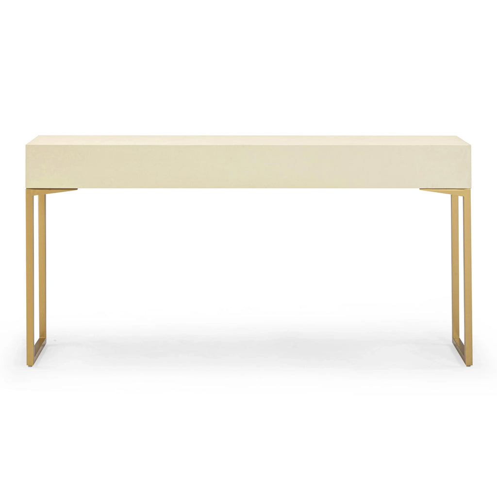 Pesce 59" Faux Shagreen 3-Drawer Console Table