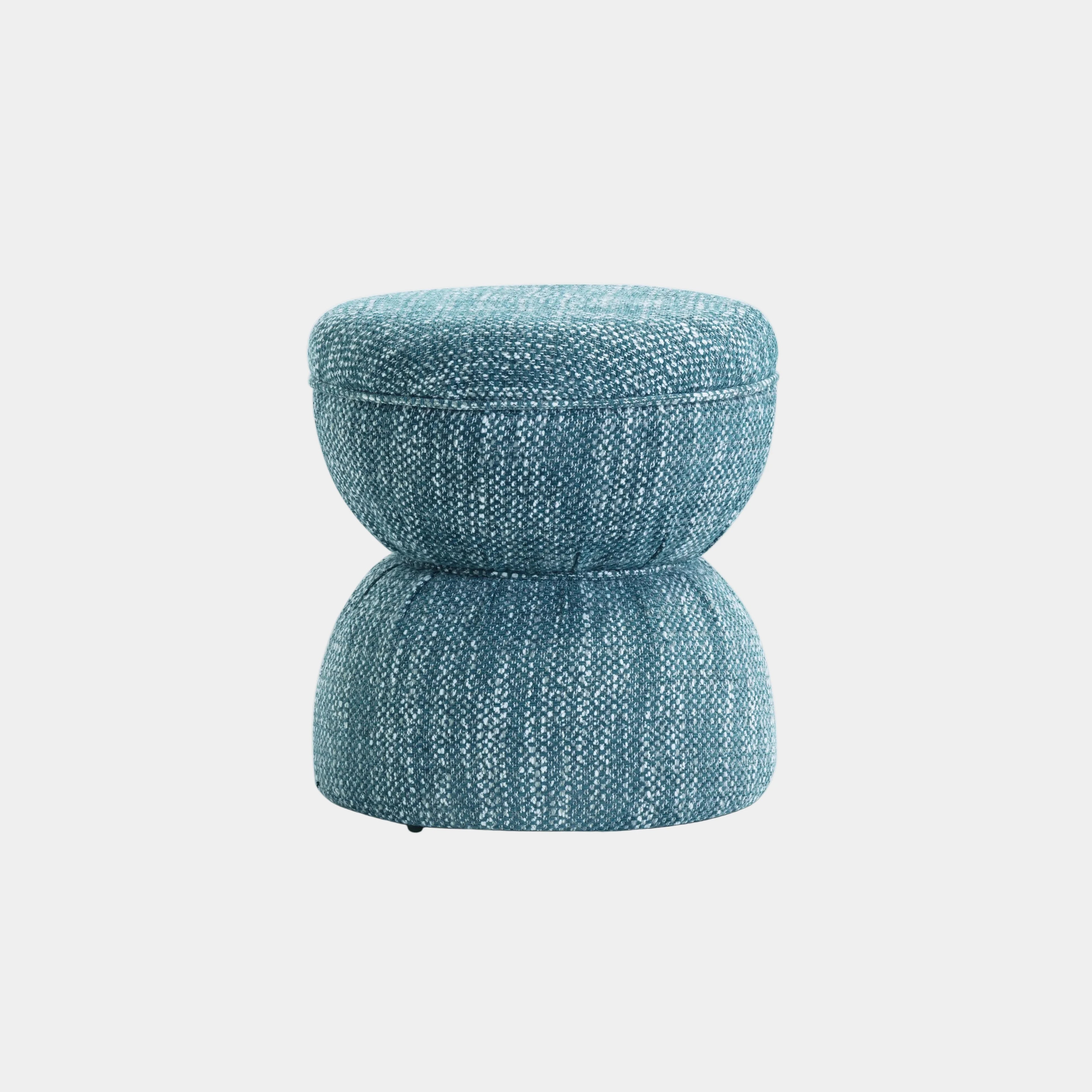 Tomlin Ruched Performance Fabric Game Ottoman