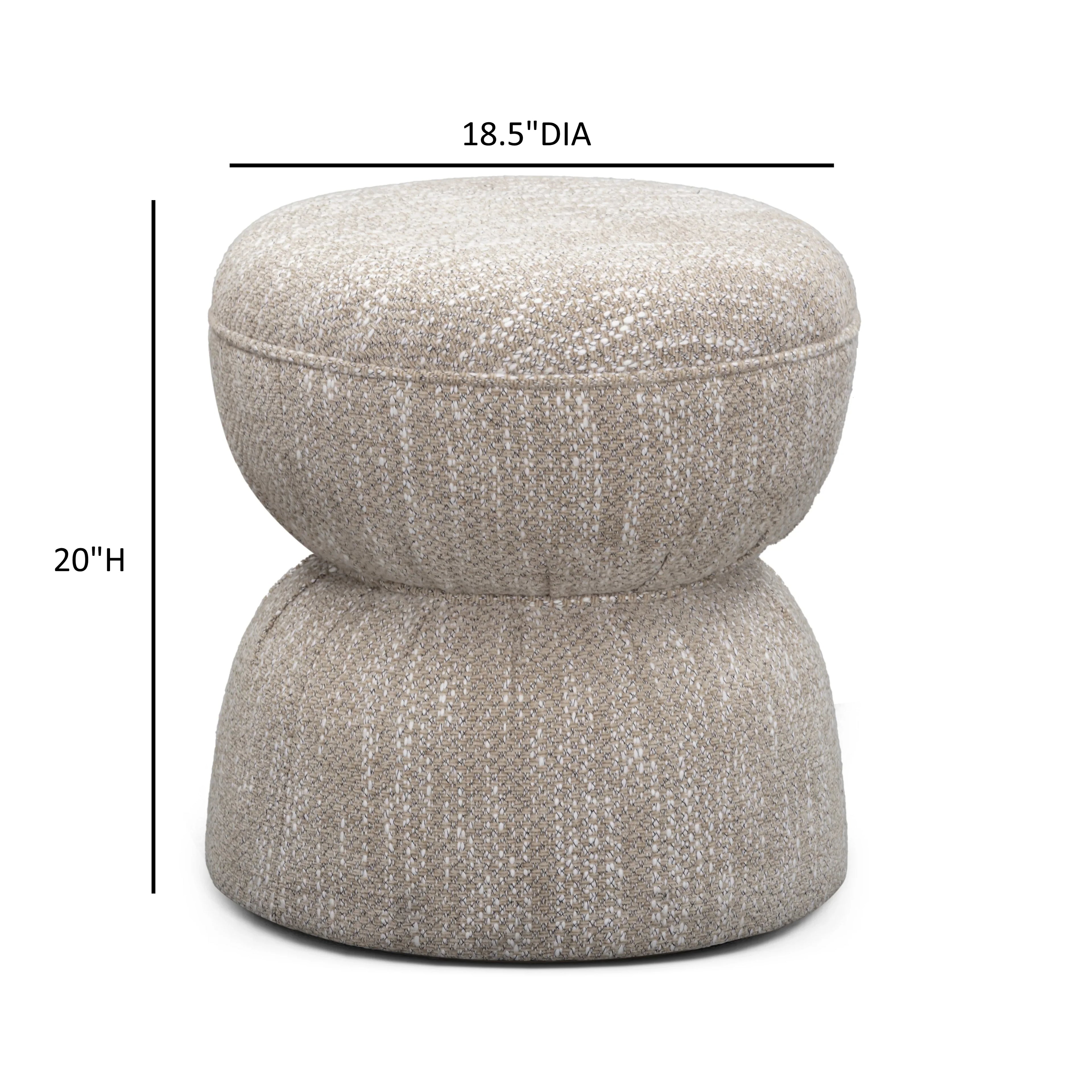 Tomlin Ruched Performance Fabric Game Ottoman